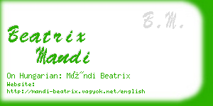 beatrix mandi business card